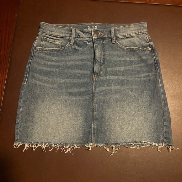 Denim Blue Jean Skirt Women Size 6 A new approach Frayed New ana Casual - Picture 4 of 4